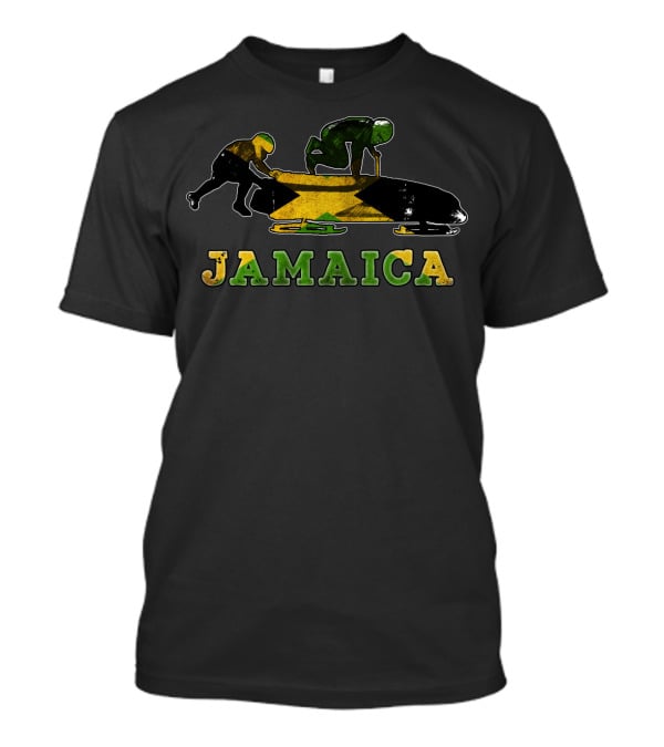 Jamaica Bobsled Team National Flag Motif T-Shirt