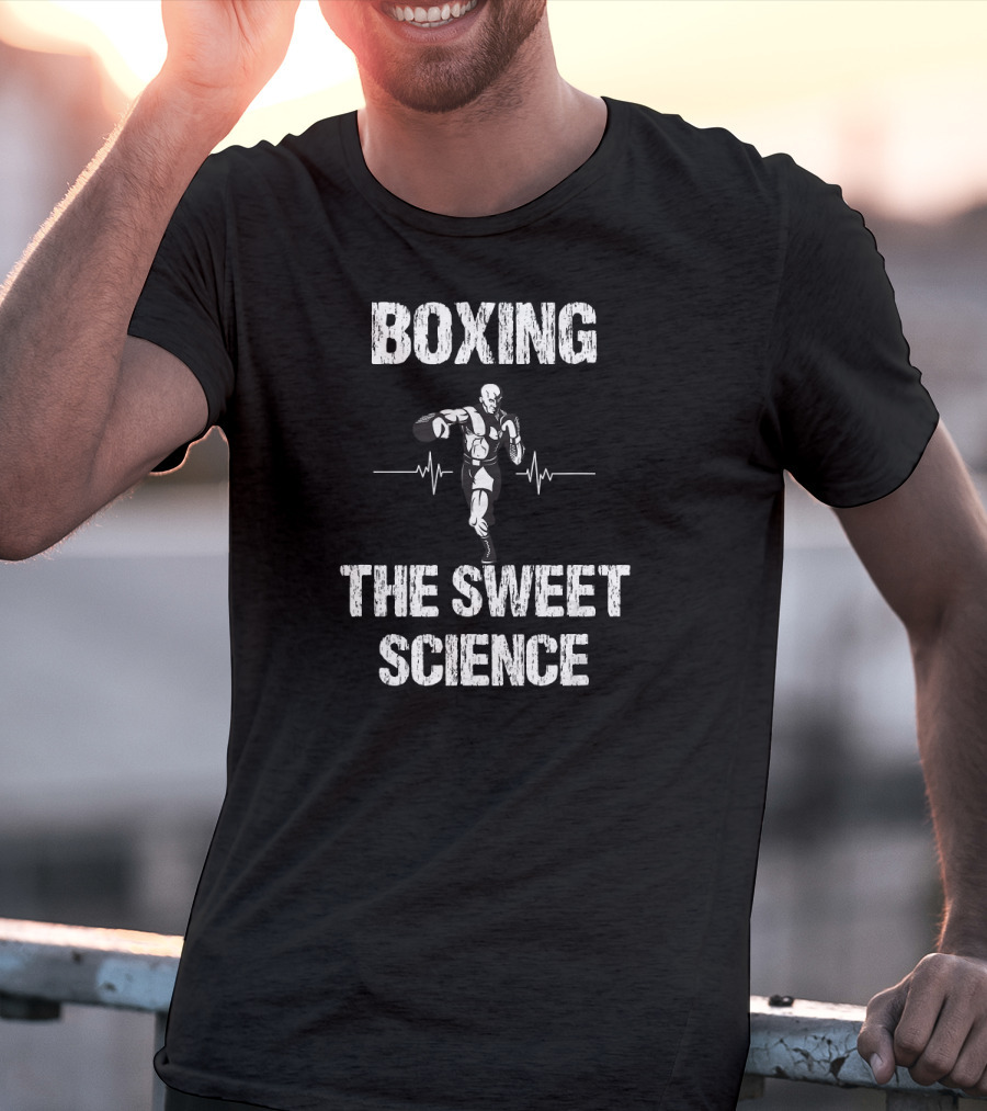 Boxing The Sweet Science Heartbeat Fighter T-Shirt