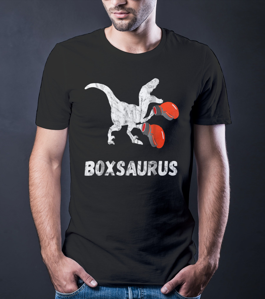 Boxsaurus Dinosaur Boxing Gloves MMA T-Shirt