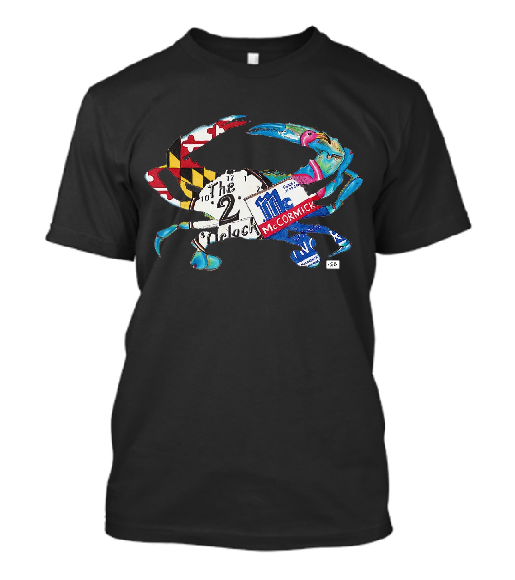 Maryland Blue Crab Baltimore McCormick Hon Two O'Clock T-Shirt