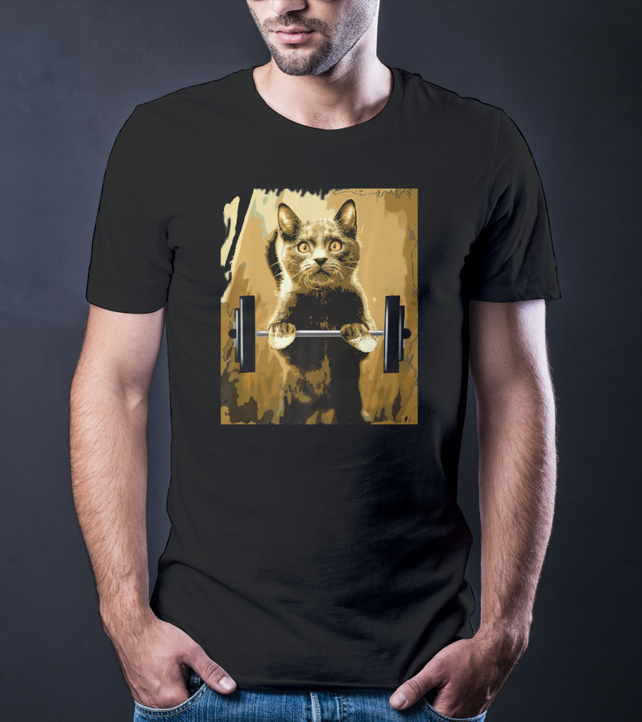 Cat Lifting Weightlifting Cat Training Strength T-Shirt