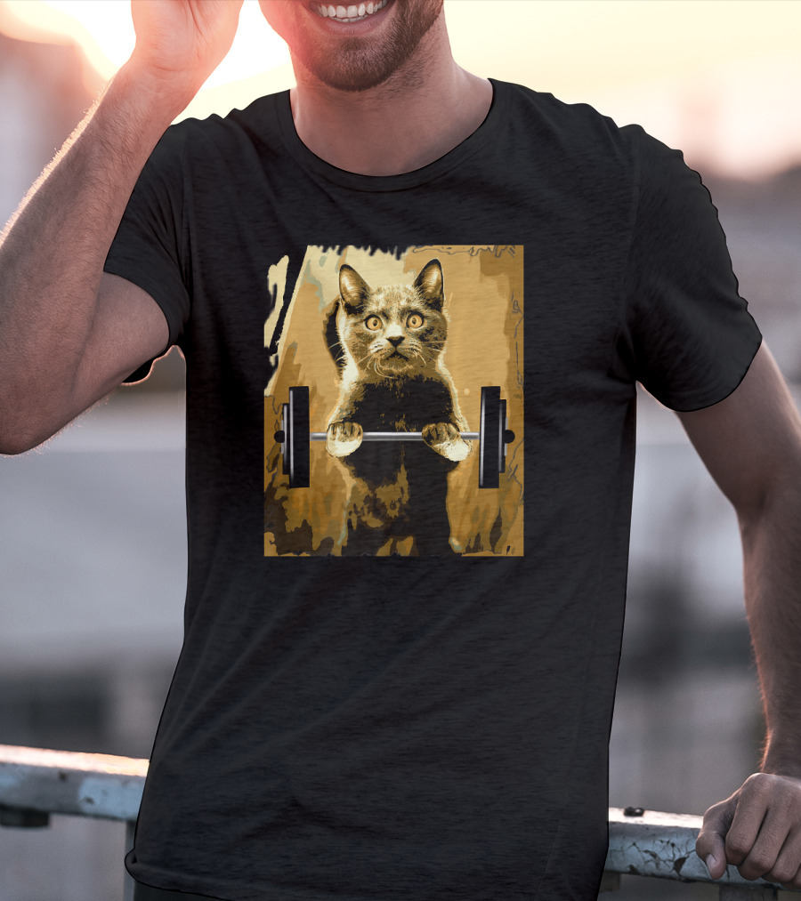 Cat Lifting Weightlifting Cat Training Strength T-Shirt