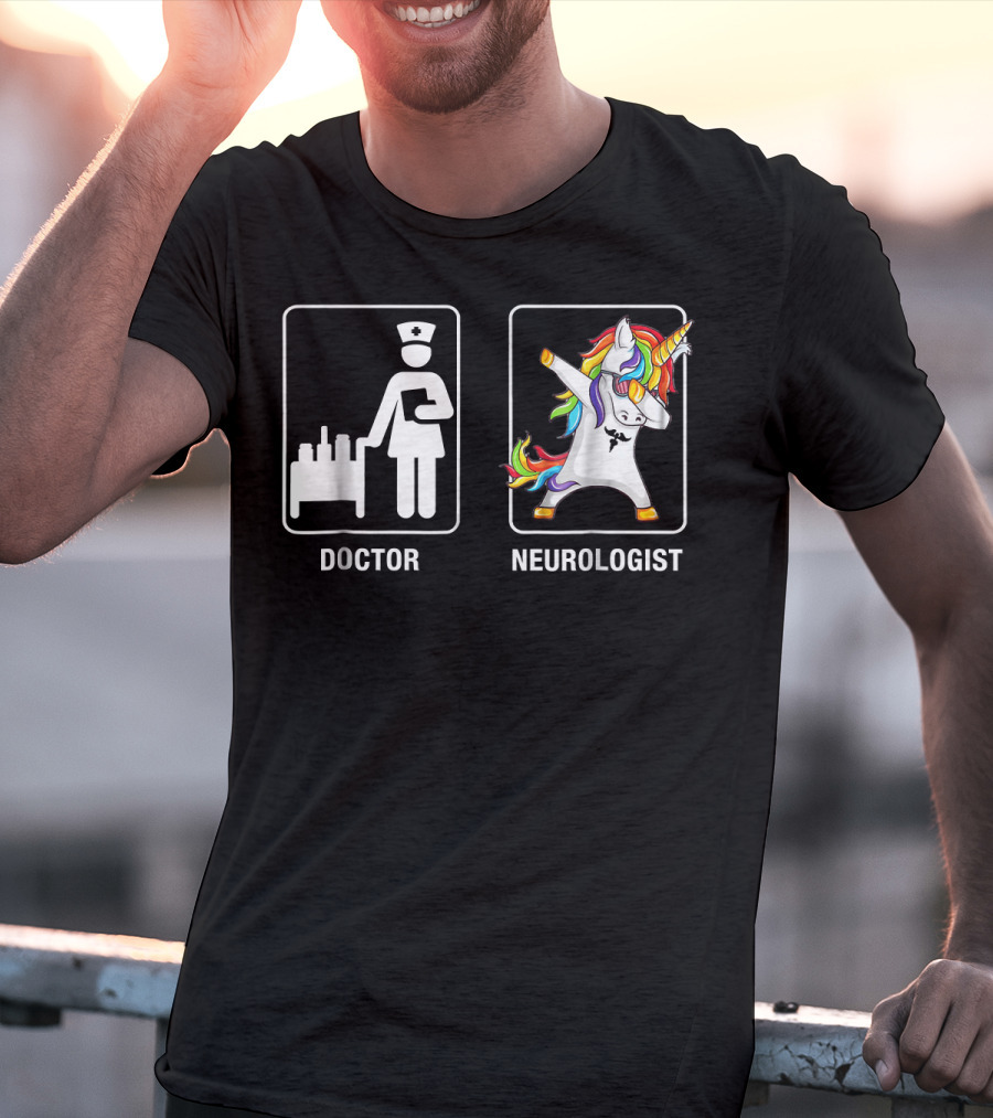 Doctor Neurologist Unicorn Dabbing T-Shirt