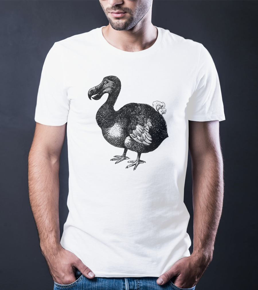 Dodo Bird Ornithology Black Line T-Shirt