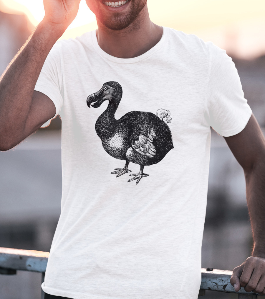 Dodo Bird Ornithology Black Line T-Shirt