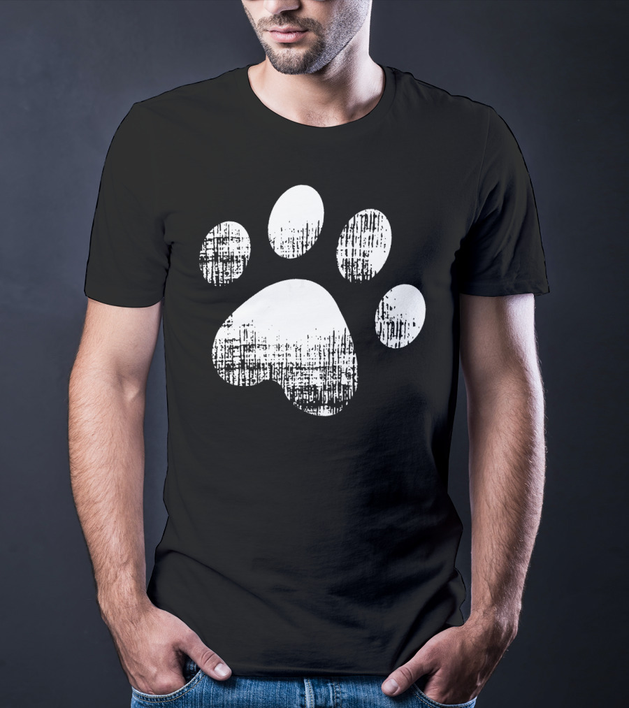 Dog Paw Print Funny For Pet Parents T-Shirt