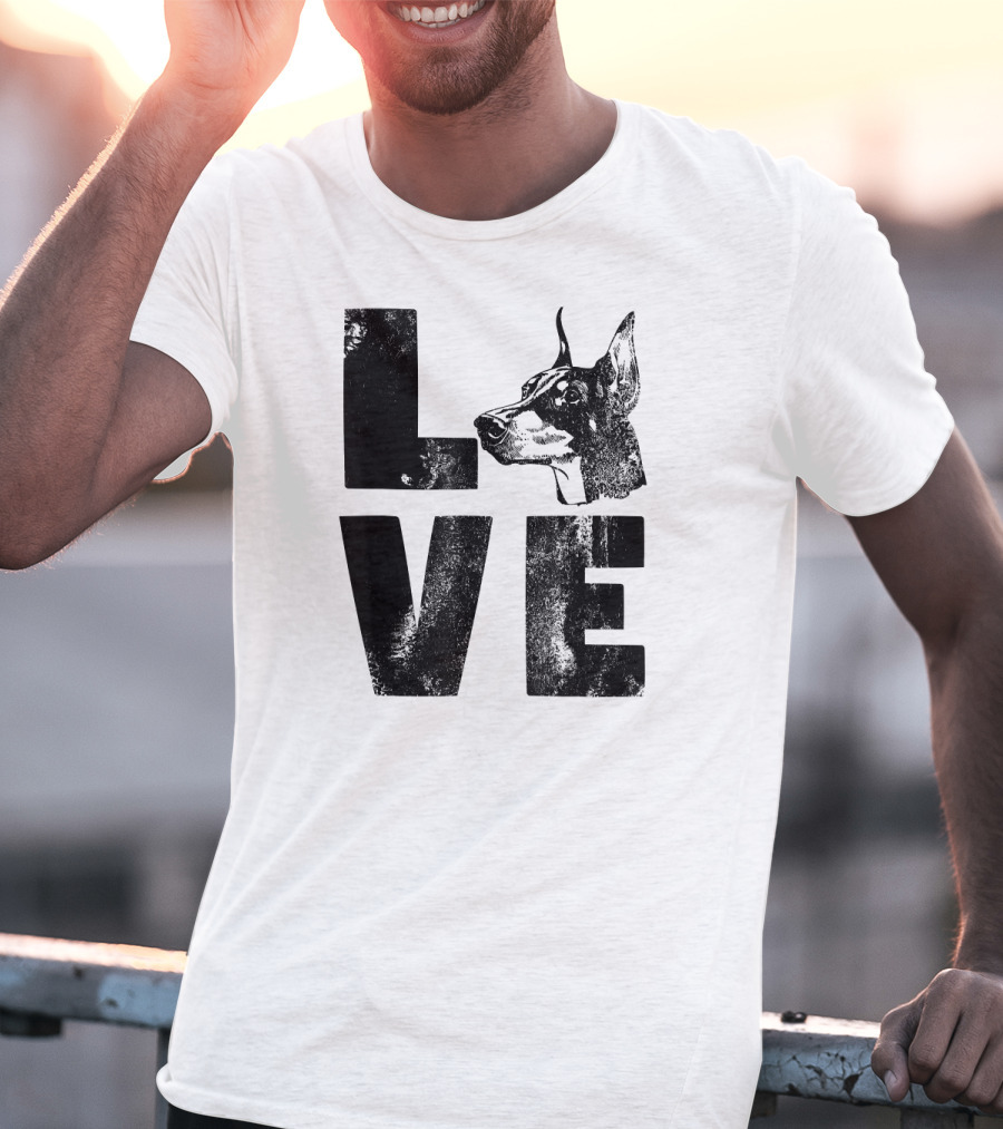 LOVE Doberman Pinscher Dog T-Shirt