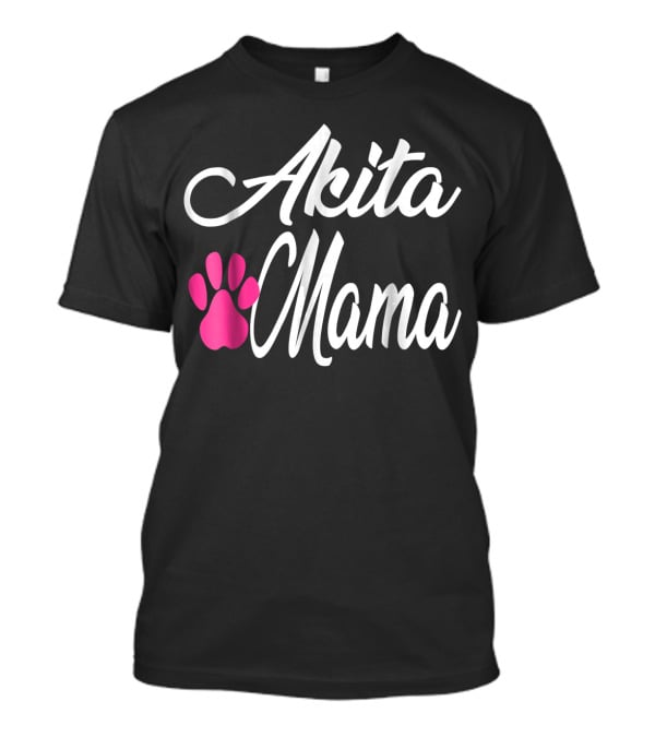 Akita Mama Paw Print Love T-Shirt