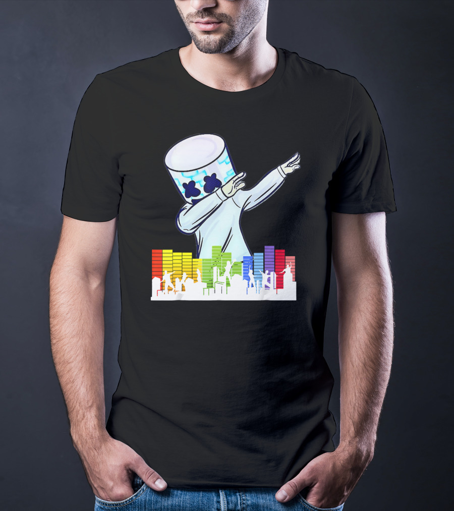 All I Want For Christmas Is Marshmello DJ Dabbing With Music Bars T-Shirt