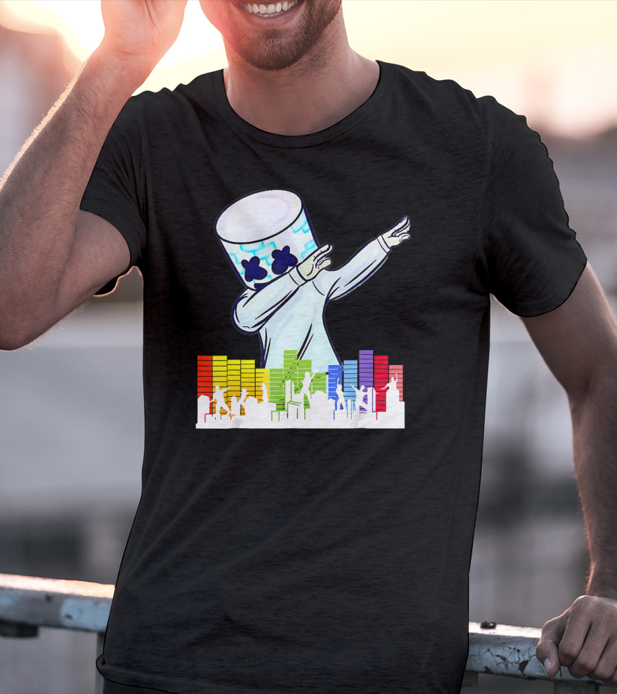 All I Want For Christmas Is Marshmello DJ Dabbing With Music Bars T-Shirt