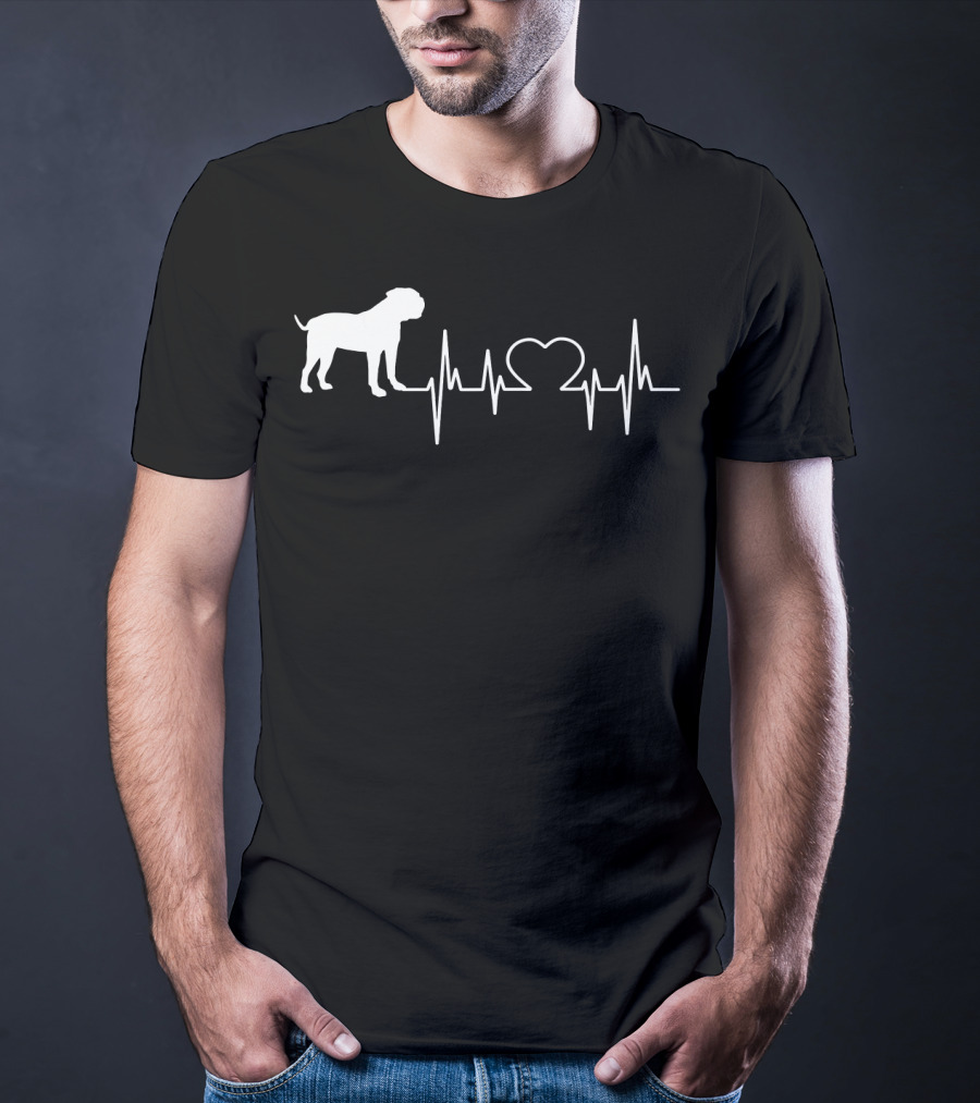 American Bulldog Heartbeat Line T-Shirt