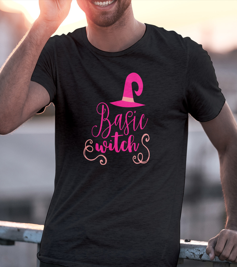 Basic Witch Hat Funny Halloween Teac T-Shirt