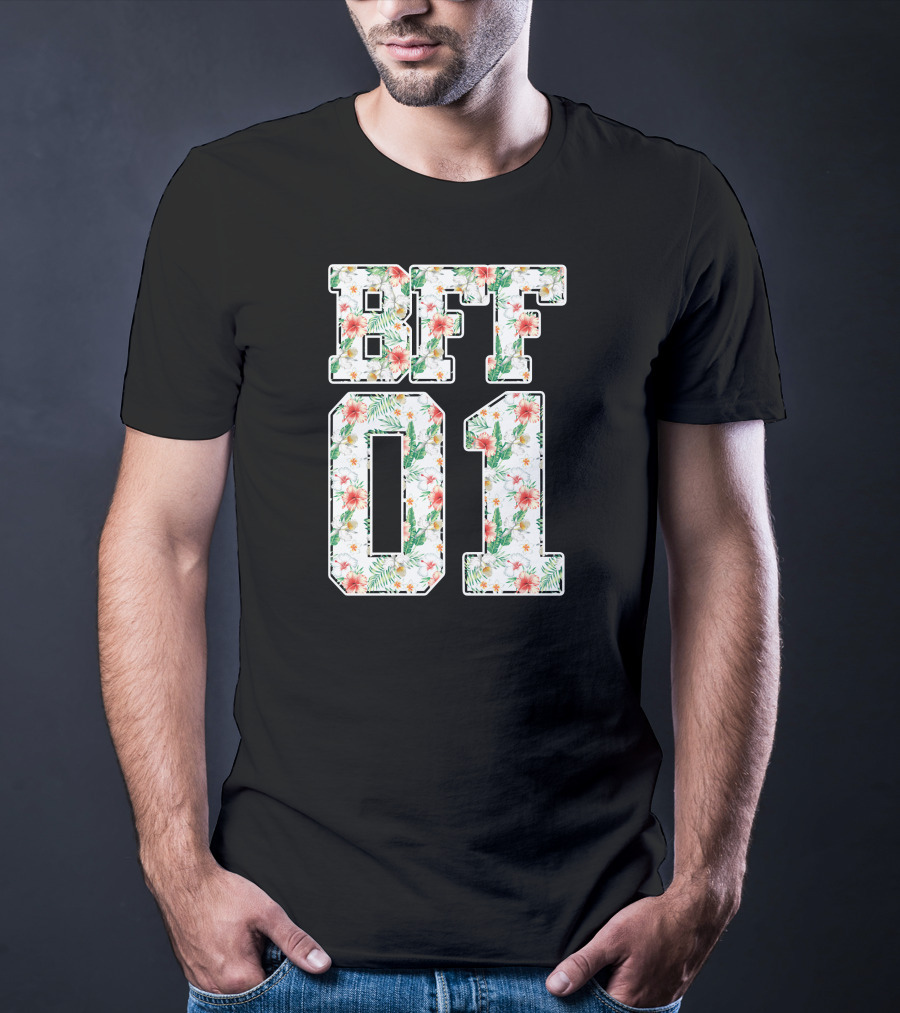 BFF 01 Best Friends Floral Tropical T-Shirt