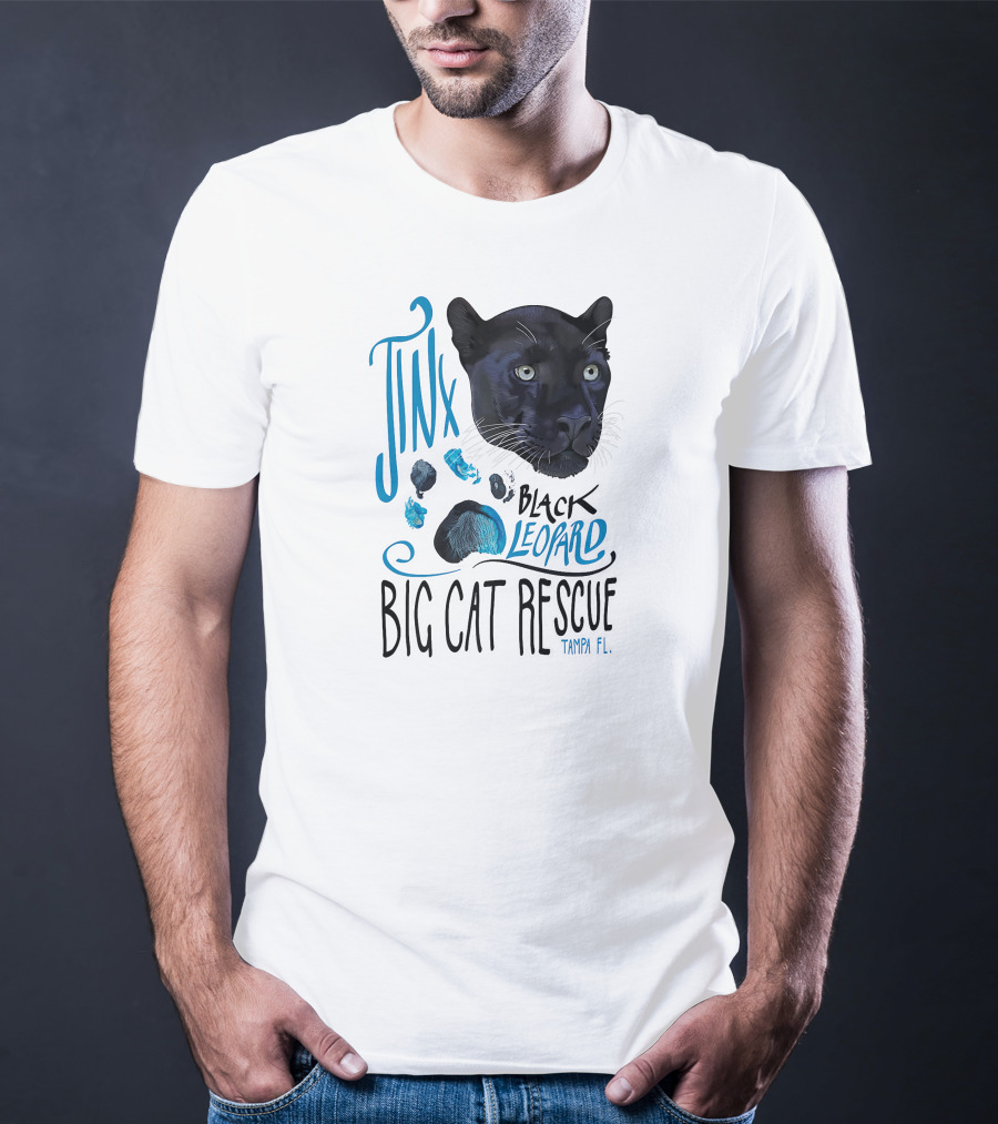 Jinx Black Leopard Big Cat Rescue Tampa FL T-Shirt