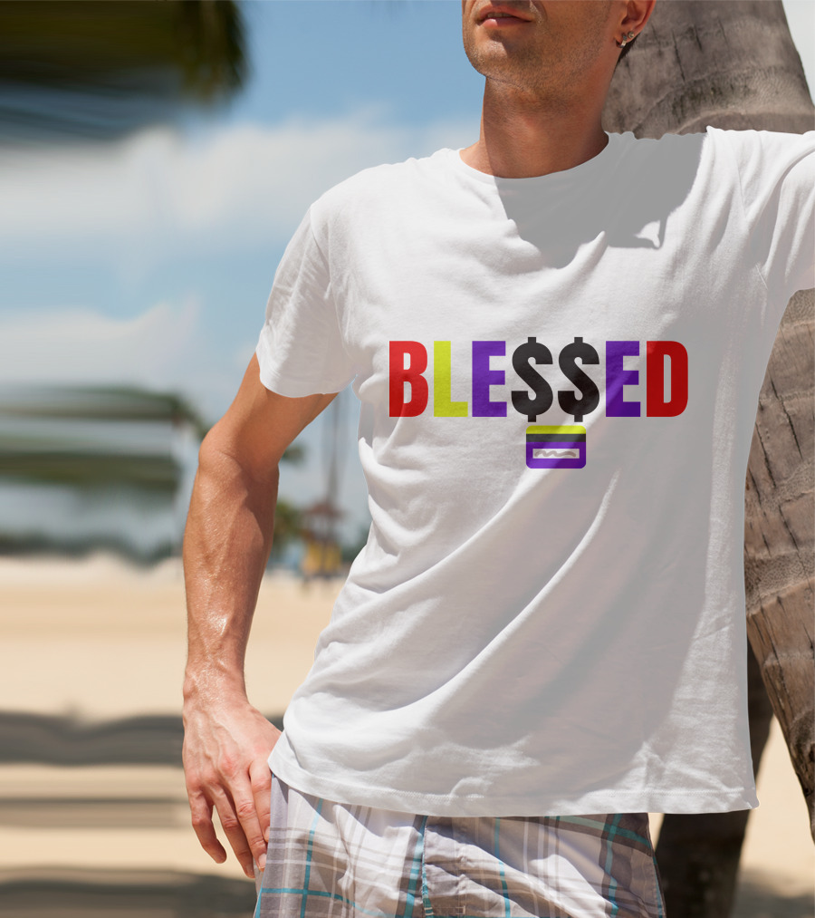 BLE$$ED WITH MONEY Credit Card T-Shirt