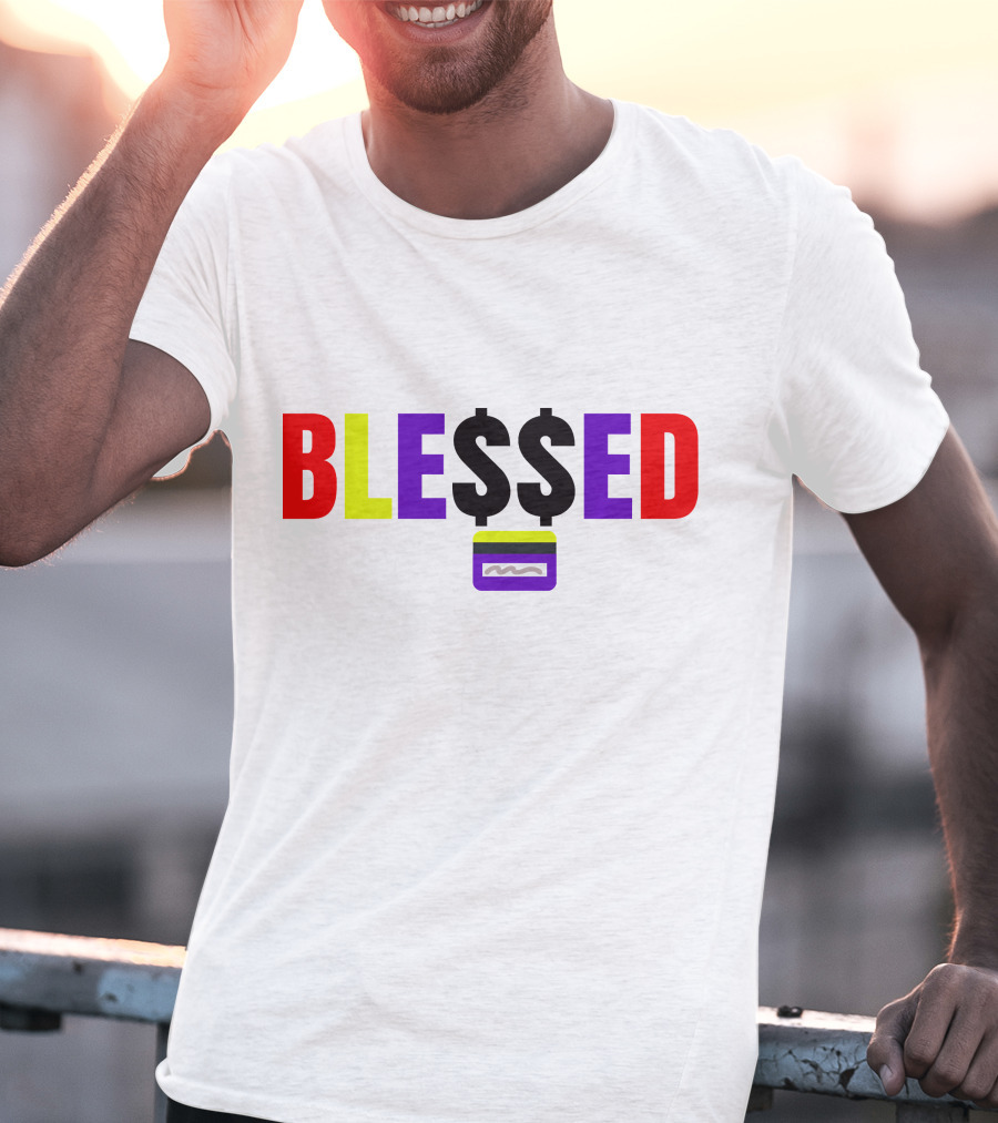 BLE$$ED WITH MONEY Credit Card T-Shirt