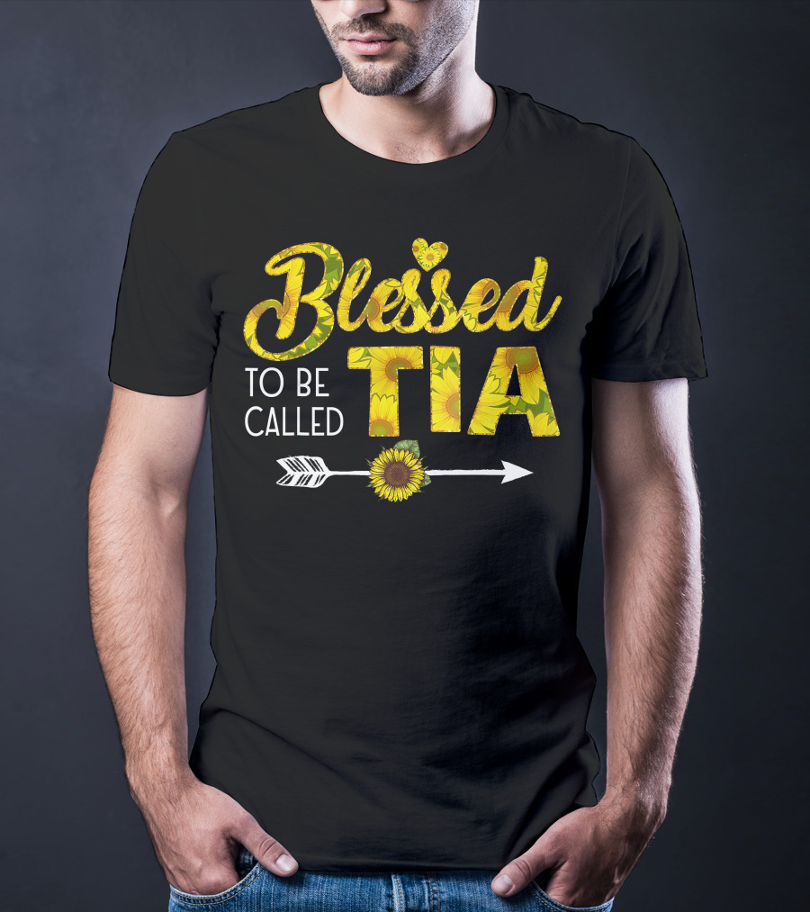 Blessed To Be Called Tia Sunflower Arrow T-Shirt