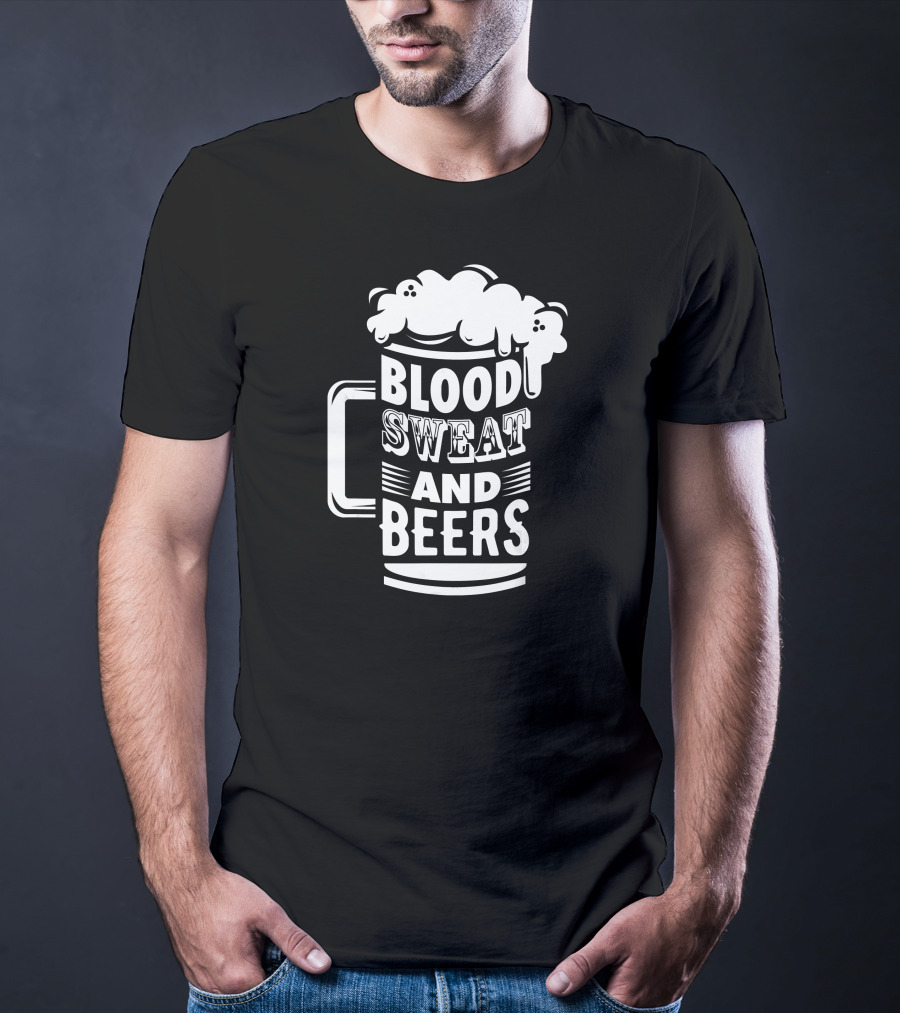 Blood Sweat And Beers Funny Pun Mug T-Shirt