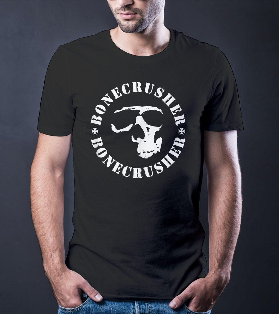 Bonecrusher Double Circle Skull Motif T-Shirt