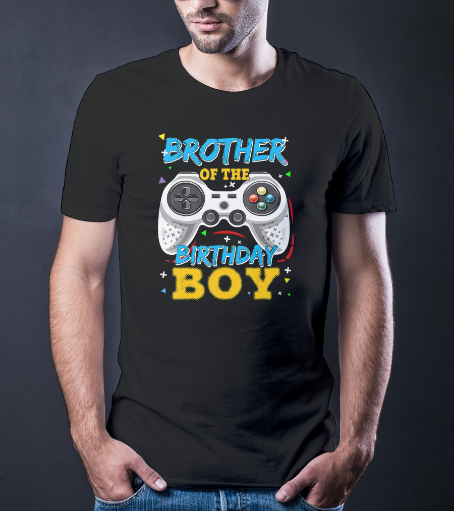 Brother Of The Birthday Boy Video Game Controller T-Shirt