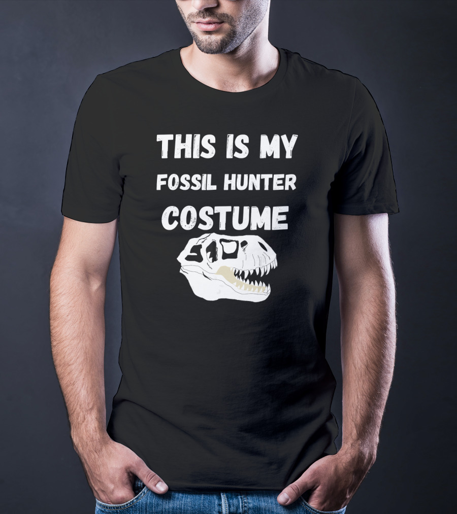 This Is My Fossil Hunter Costume Dinosaur Skull T-Shirt