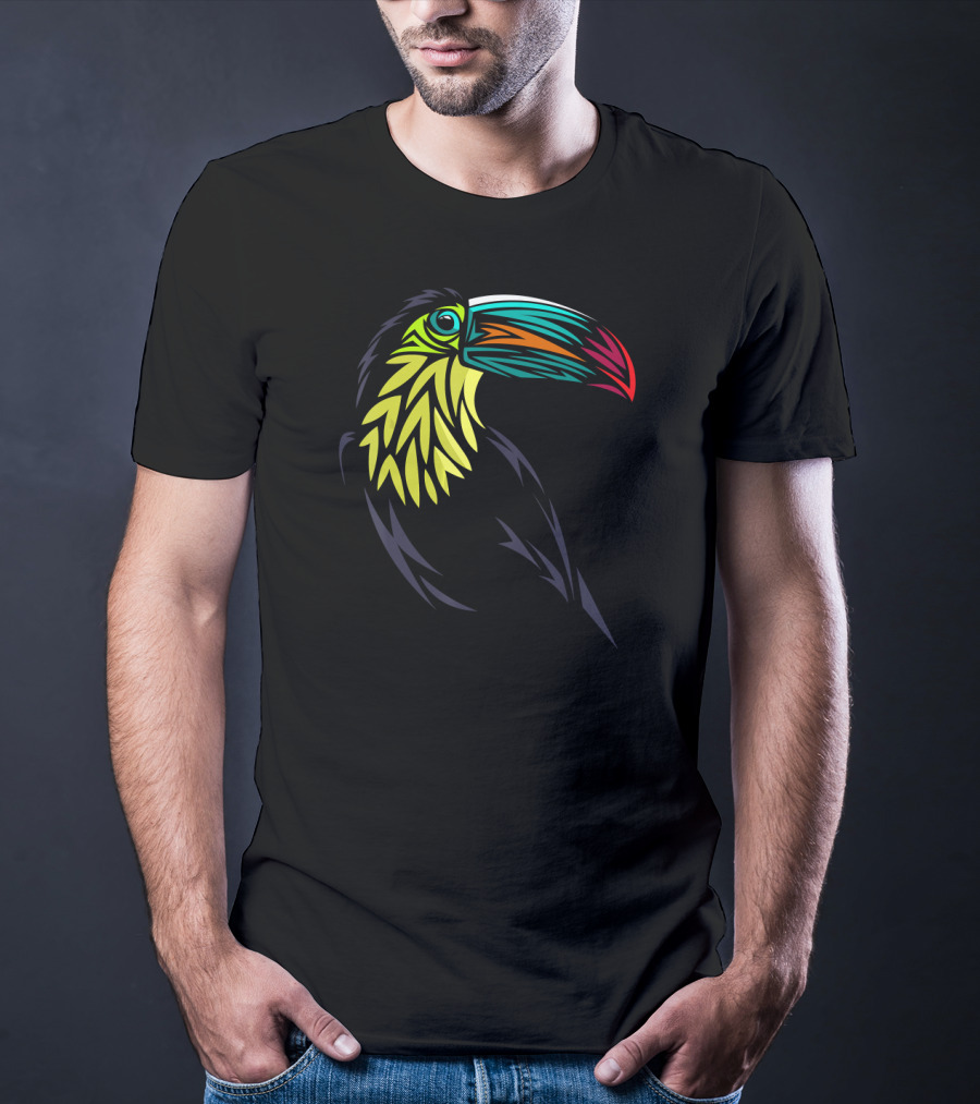 Tribal Toucan Colorful Graphic Cute T-Shirt