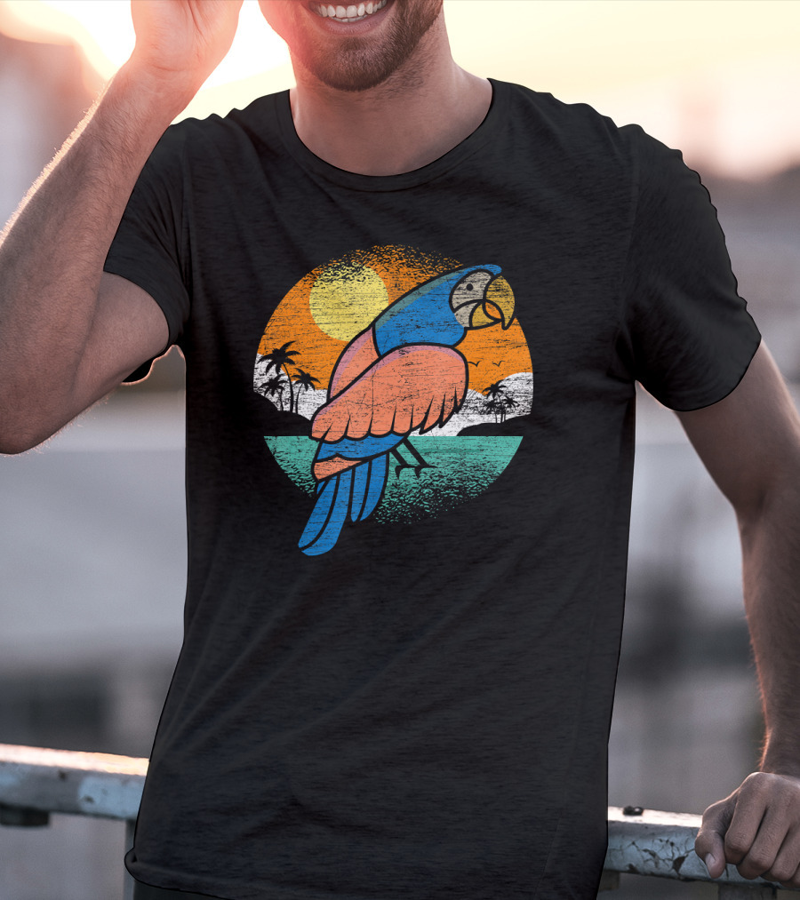 Tropic Sunset Parrot Bird Wildlife T-Shirt