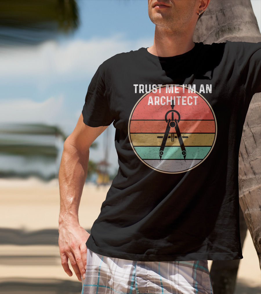 Trust Me I'm An Architect Retro Compass T-Shirt