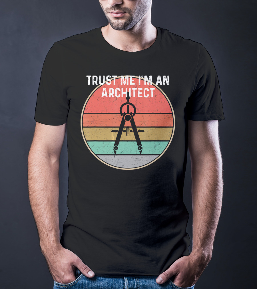 Trust Me I'm An Architect Retro Compass T-Shirt