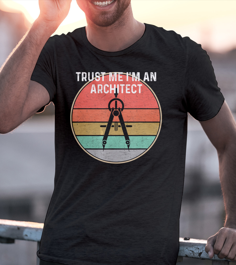 Trust Me I'm An Architect Retro Compass T-Shirt