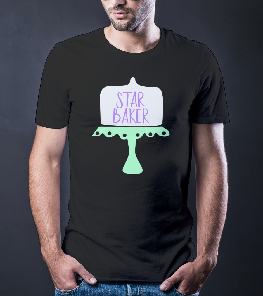 Star Baker Cake Stand Design For The Baking Fan T-Shirt