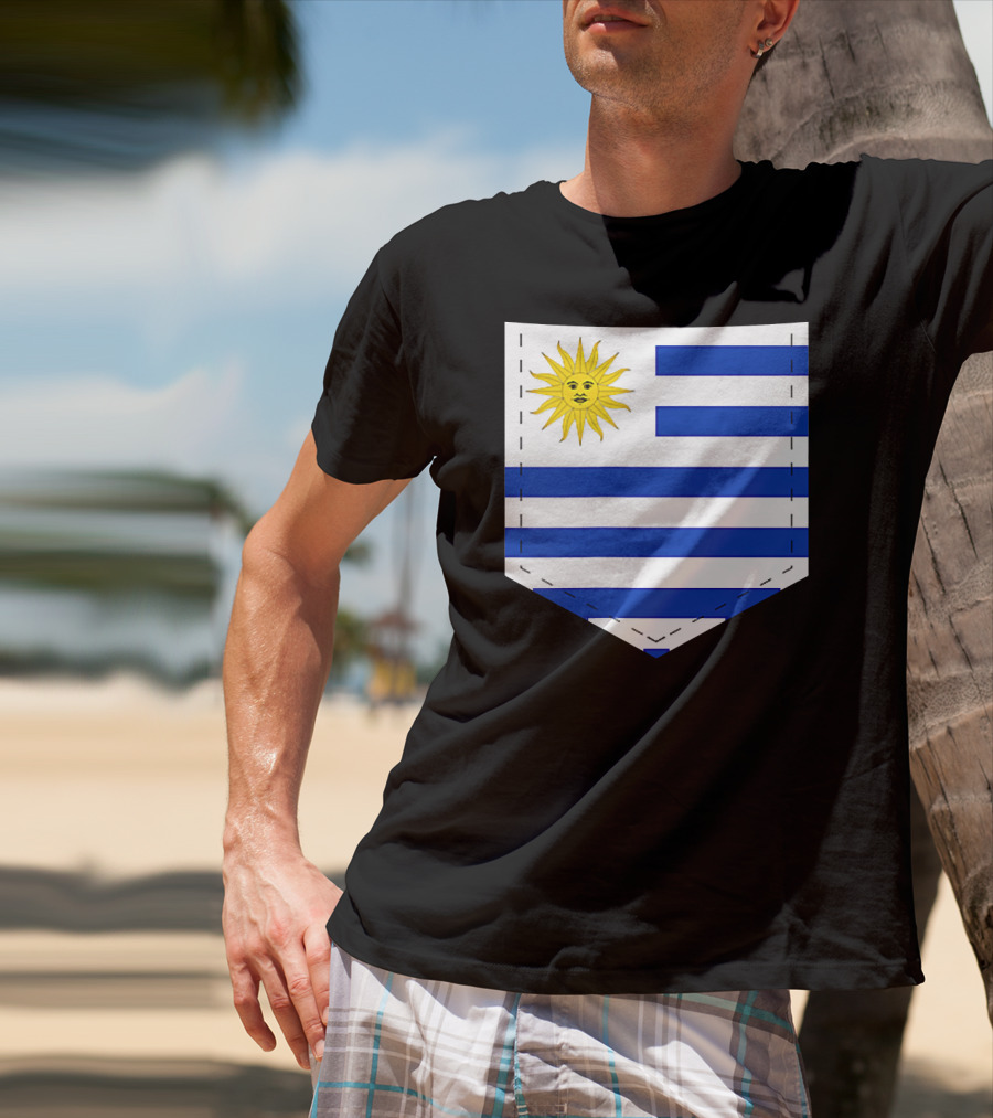 Uruguay Flag Emblem With Iconic Sun T-Shirt
