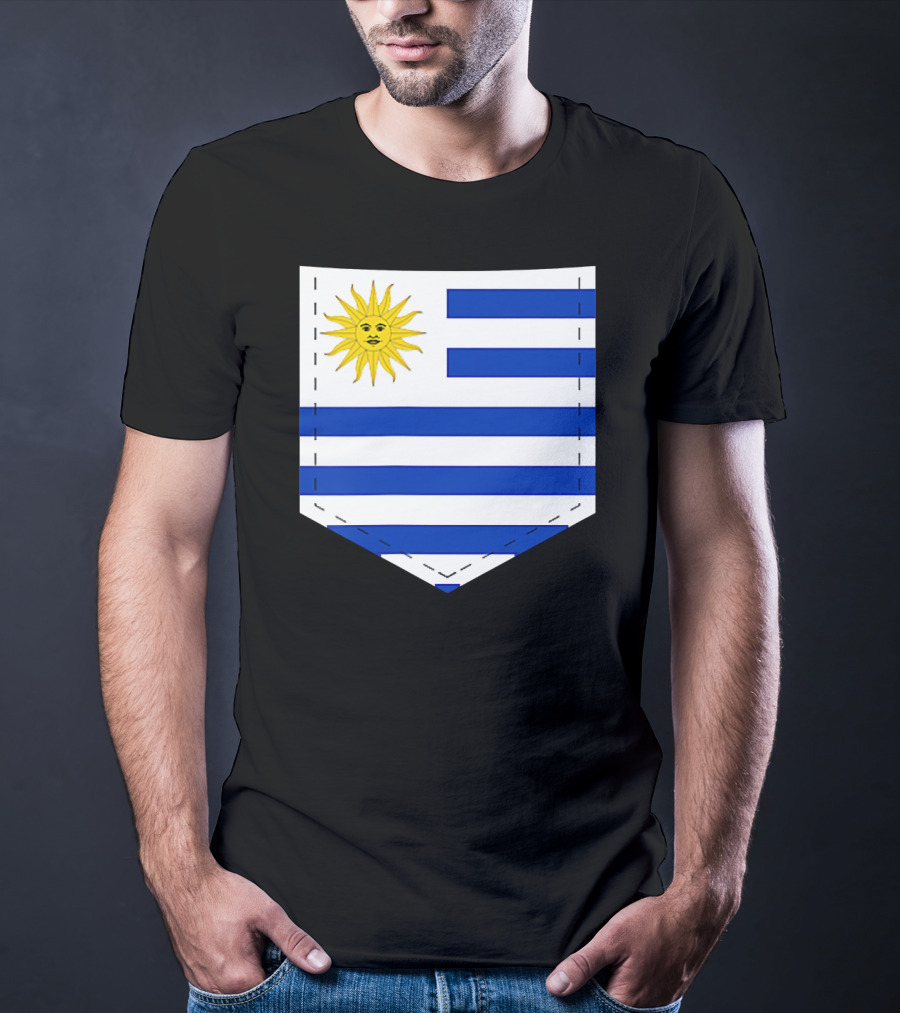 Uruguay Flag Emblem With Iconic Sun T-Shirt
