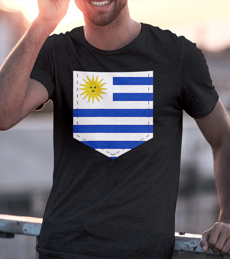 Uruguay Flag Emblem With Iconic Sun T-Shirt