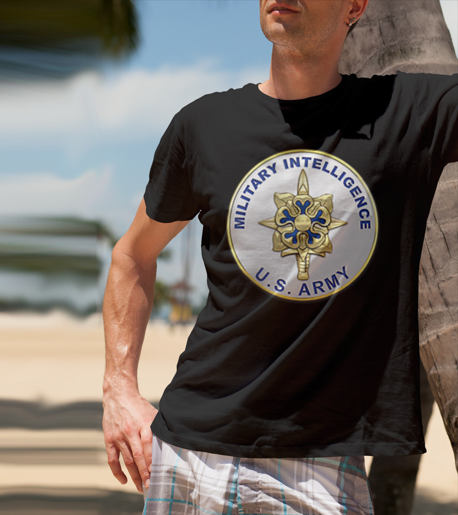 U.S. Army Military Intelligence Veteran Badge Emblem T-Shirt