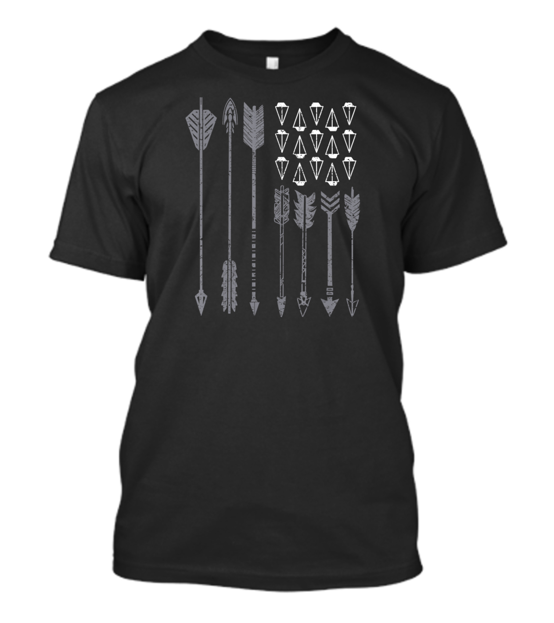 USA American Flag Archery Silver Arrows T-Shirt
