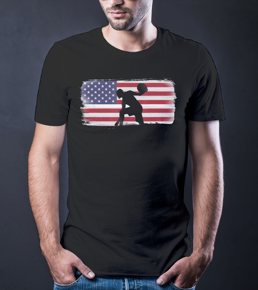 USA American Flag Basketball Player Perfect T-Shirt