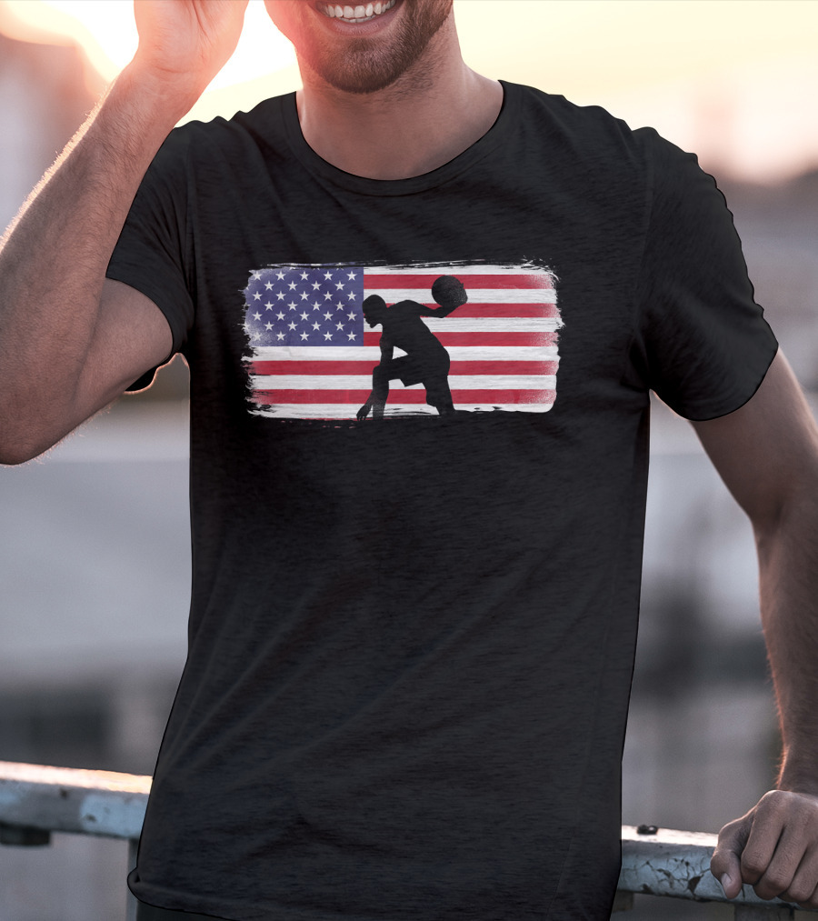 USA American Flag Basketball Player Perfect T-Shirt