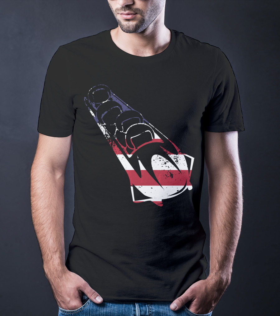 USA American Flag Bobsledding Team Patriot Sports T-Shirt