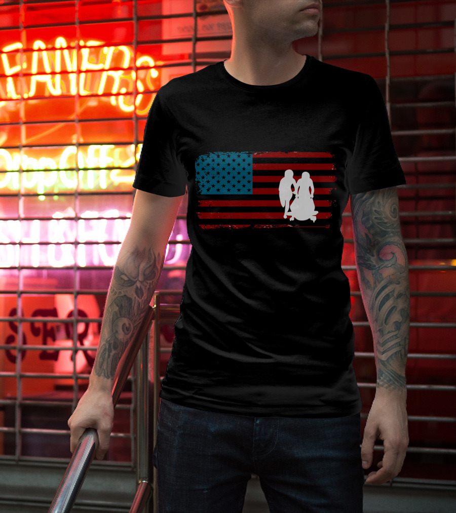 USA Flag Bobsled Team T-Shirt