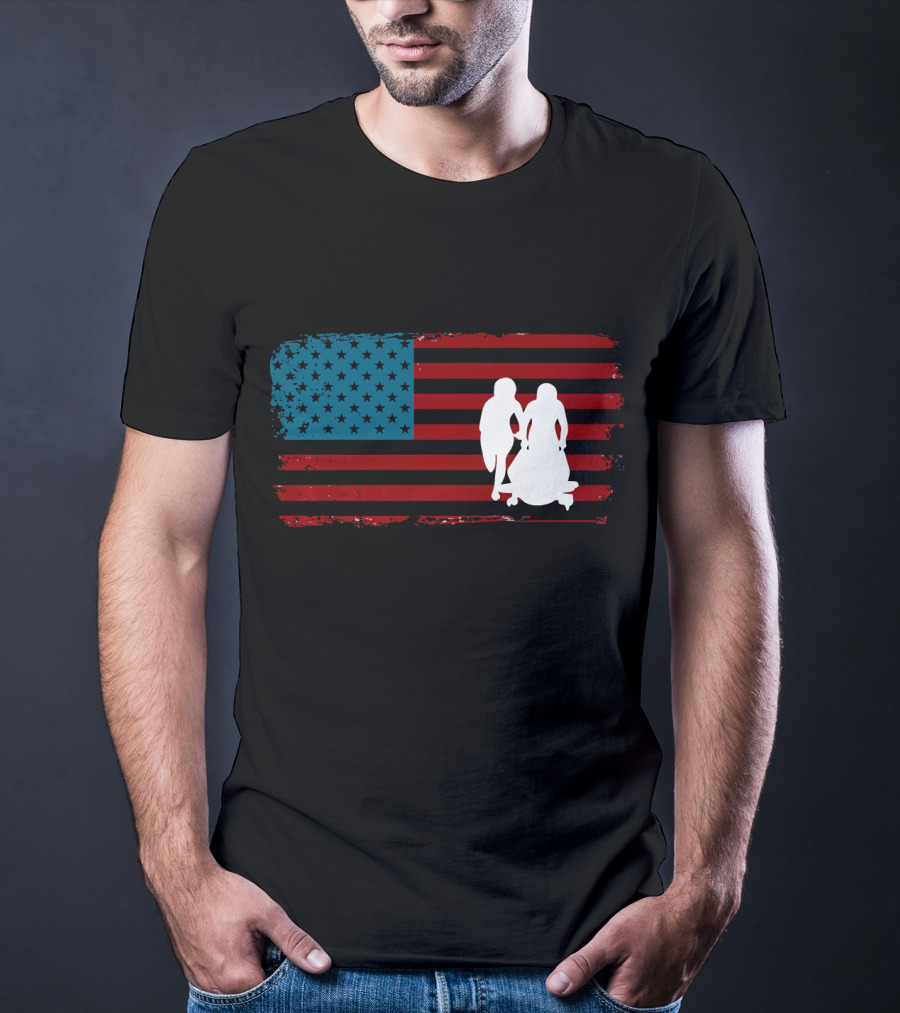 USA Flag Bobsled Team T-Shirt