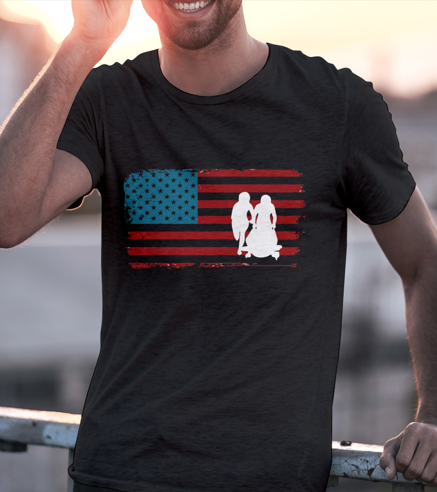 USA Flag Bobsled Team T-Shirt