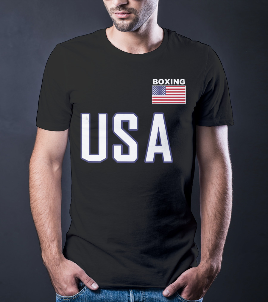 USA Boxing Flag Training Pocket T-Shirt