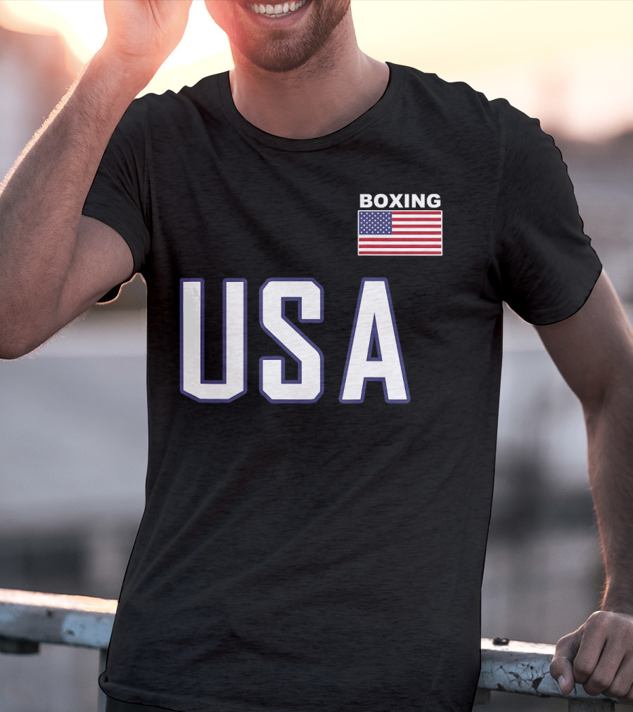 USA Boxing Flag Training Pocket T-Shirt