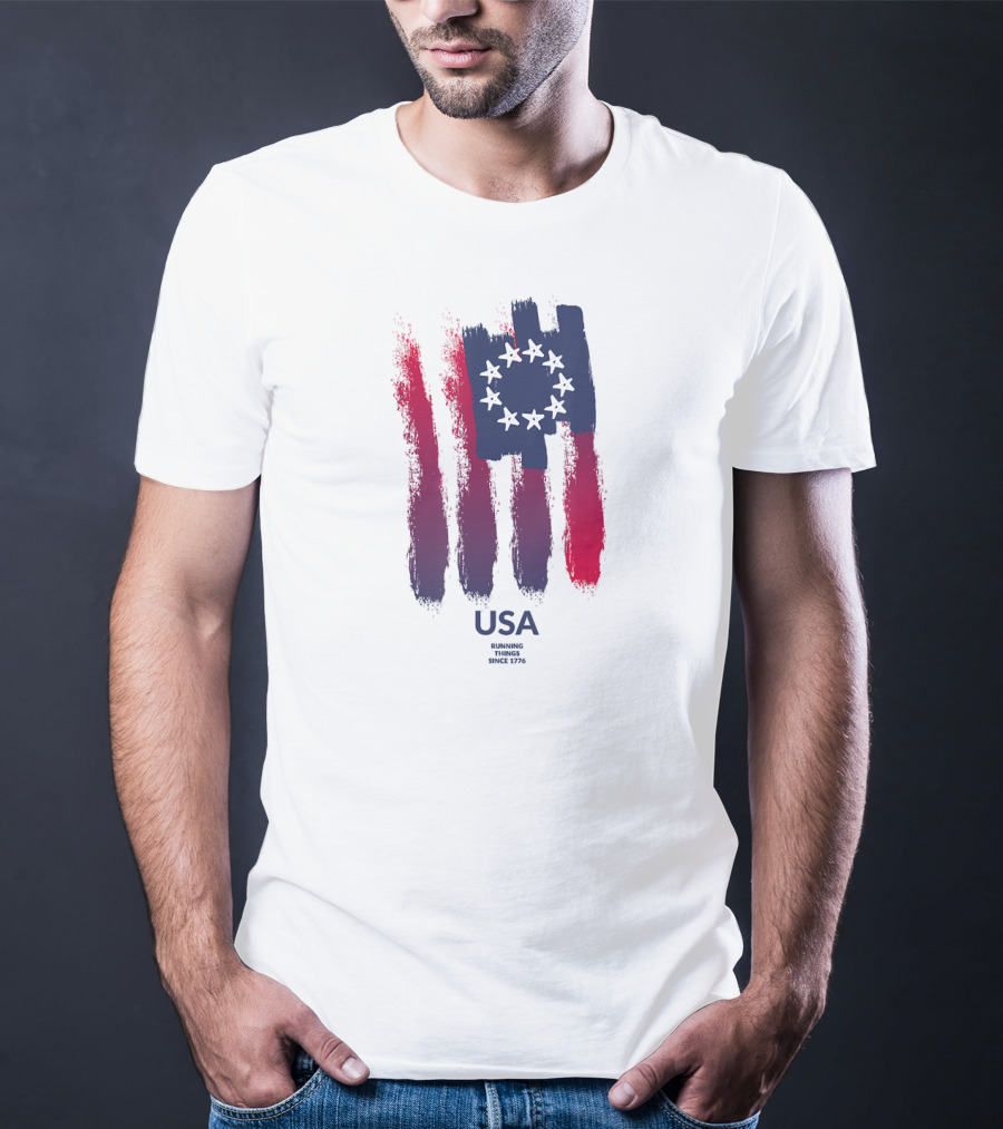 USA Running This Since 1776 Betsy Ross Flag T-Shirt