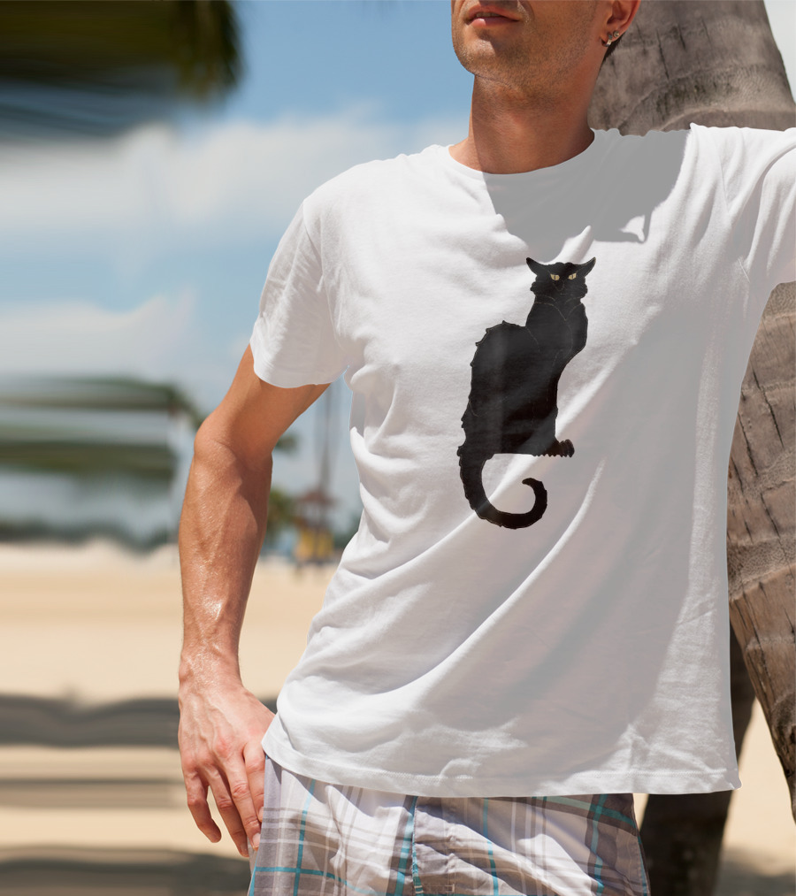Ce Soir Chat Noir Bla Vintage Art Nouveau T-Shirt