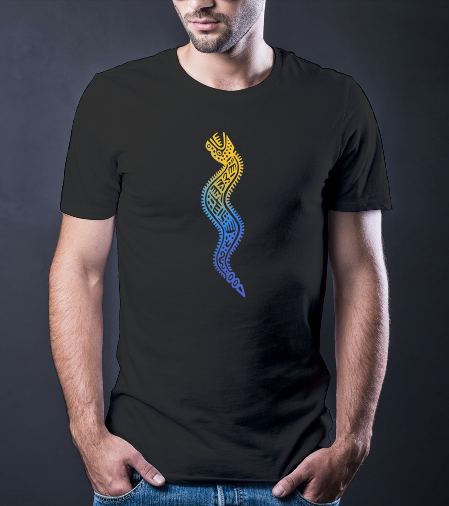Vintage Aztec Snake God Spiral T-Shirt