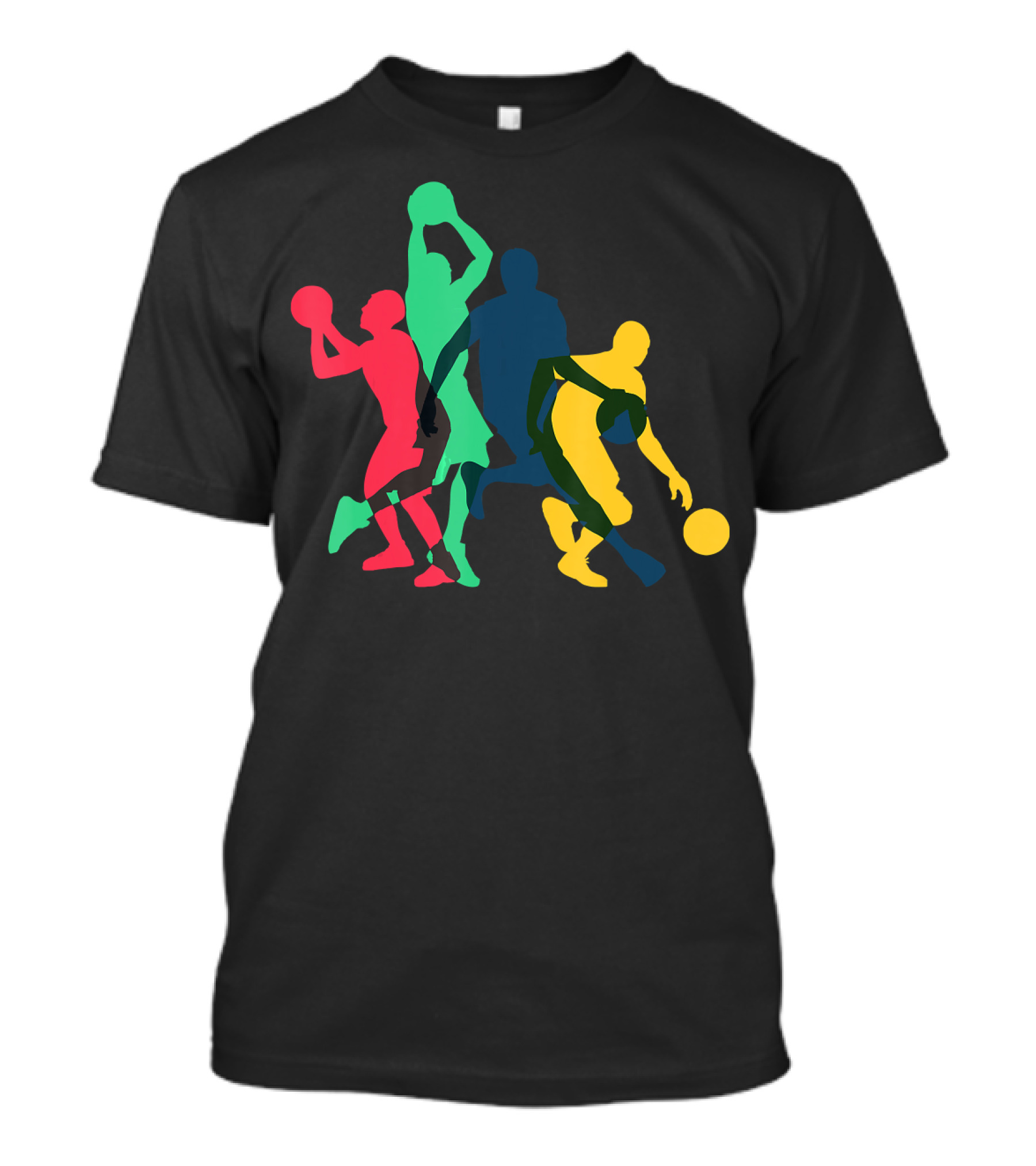 Vintage Colorful Basketball T-Shirt