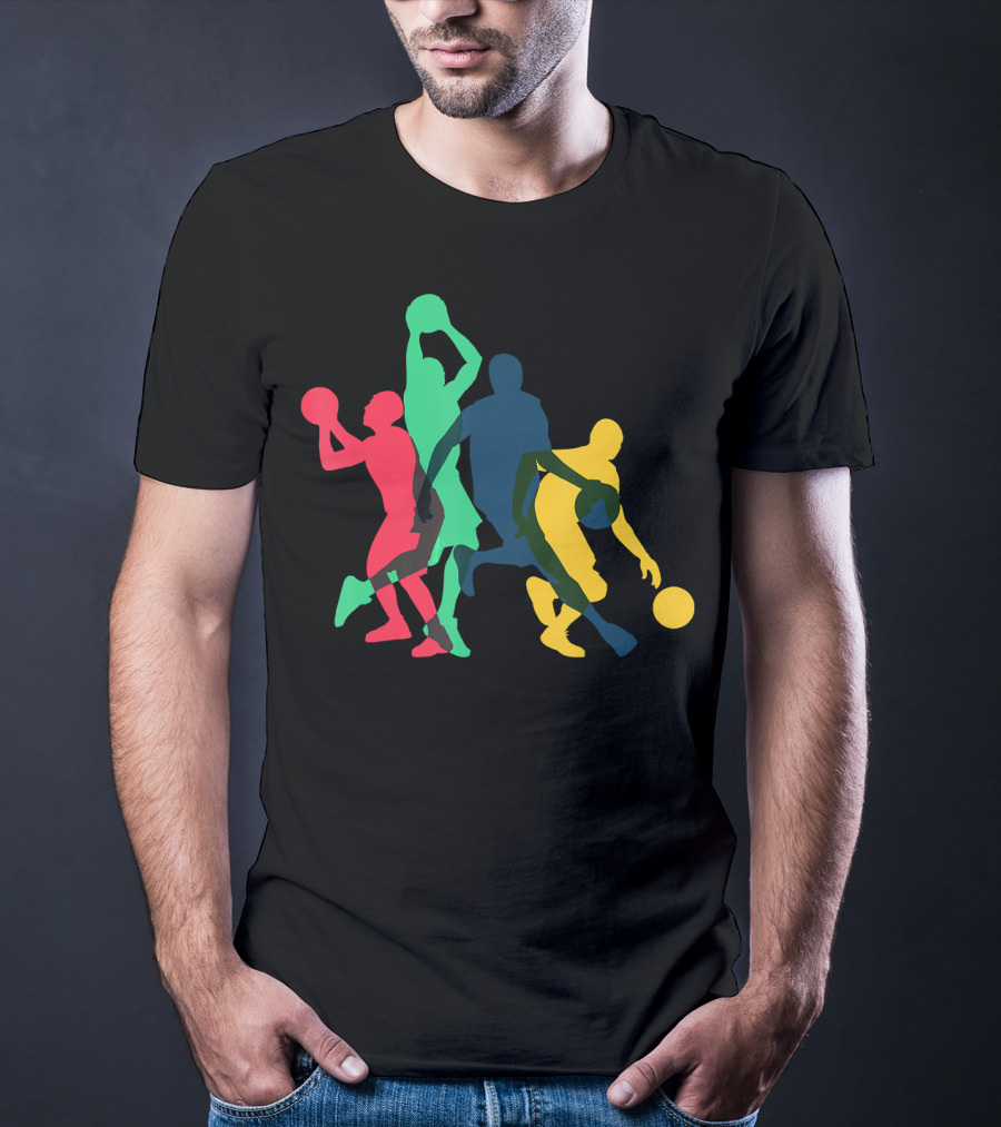 Vintage Colorful Basketball T-Shirt