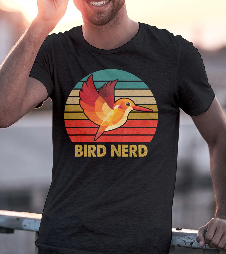 Bird Nerd Vintage Bird Inspired Retro Birding T-Shirt